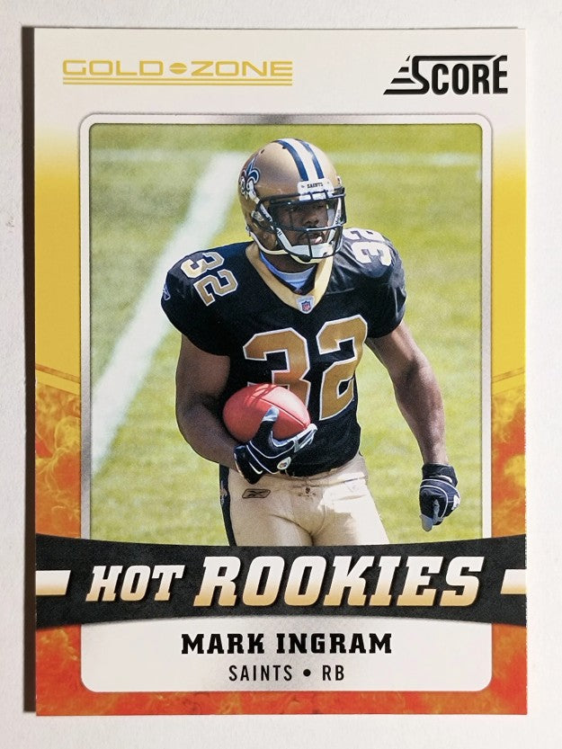 2011 Score Hot Rookies Gold Zone #20 Mark Ingram