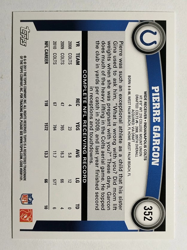2011 Topps #352 Pierre Garcon