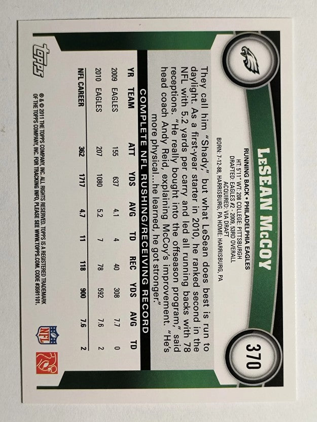 2011 Topps #370 LeSean McCoy