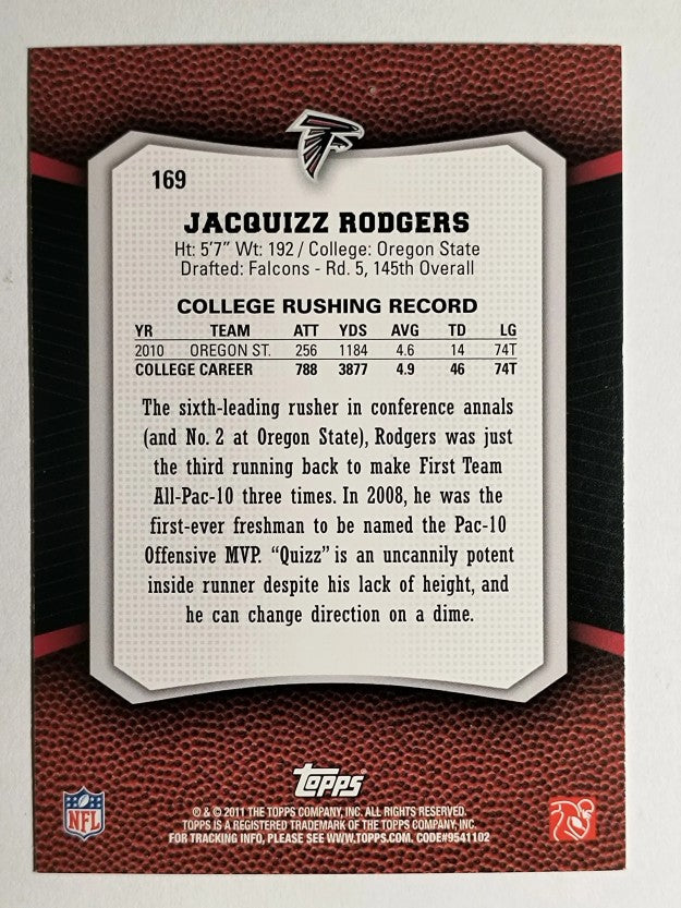 2011 Topps Rising Rookies #169 Jacquizz Rodgers RC