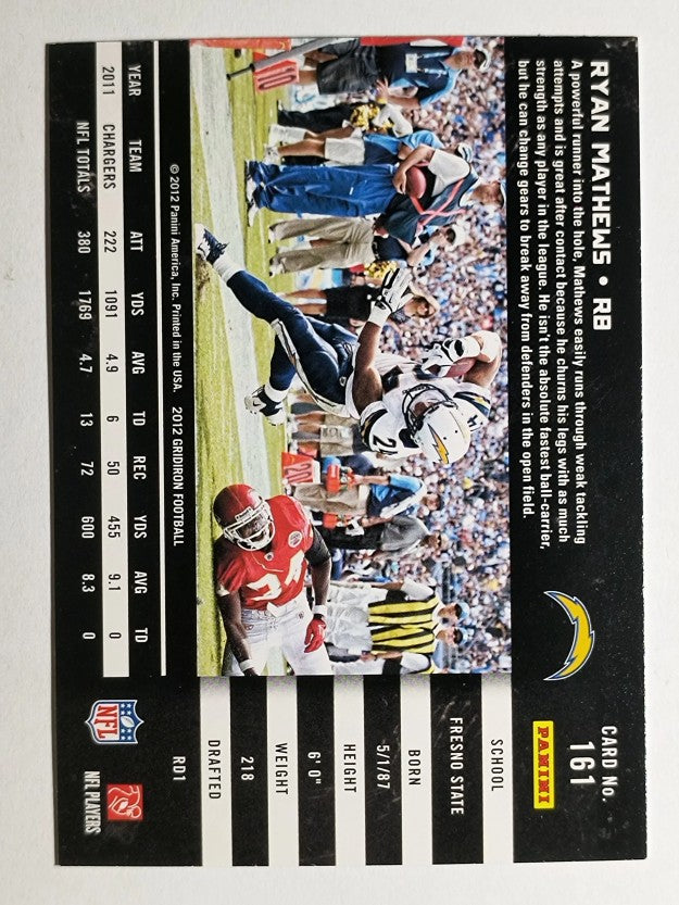 2012 Gridiron #161 Ryan Mathews