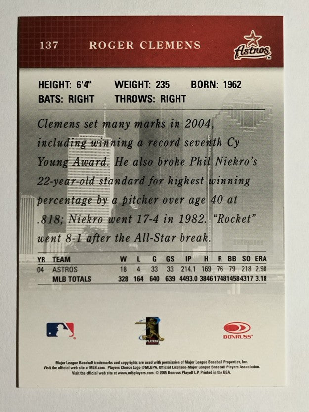2005 Studio #137 Roger Clemens
