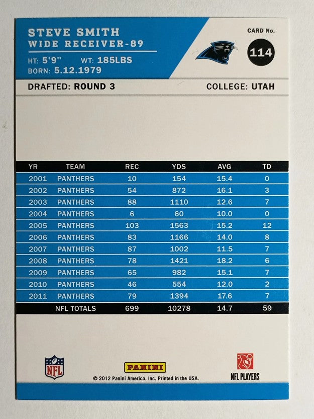 2012 Score #114 Steve Smith WR