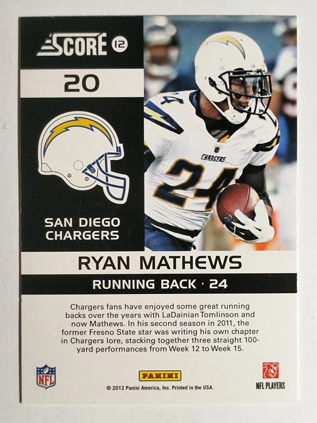 2012 Score Complete Players Glossy #20 Ryan Mathews