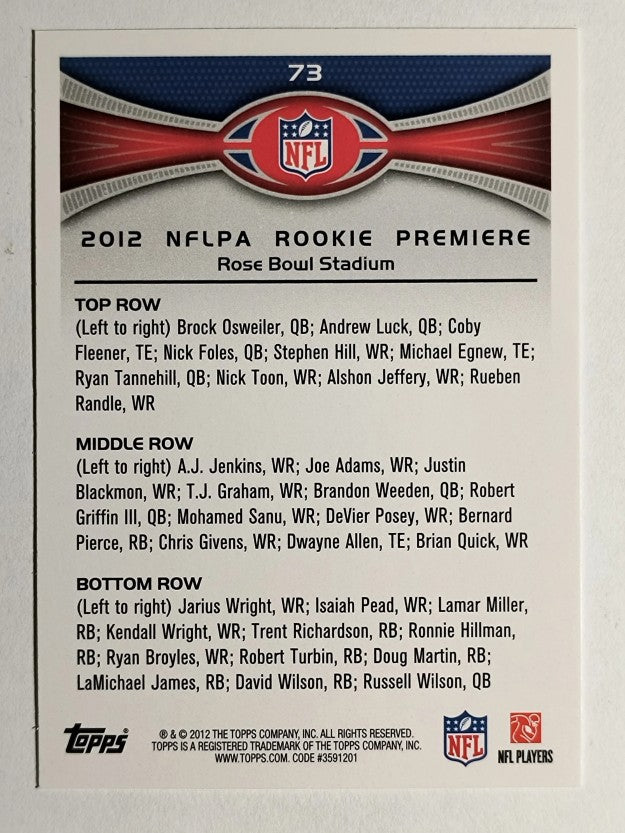 2012 Topps #73 Rookie Premiere