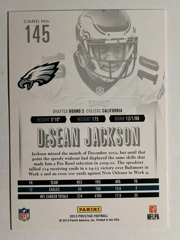 2013 Prestige #145 DeSean Jackson