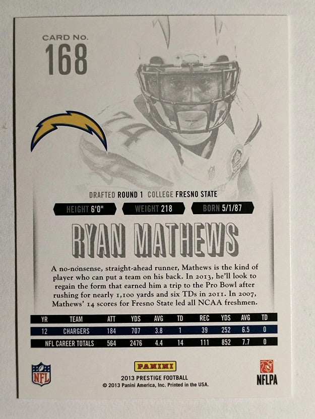 2013 Prestige #168 Ryan Mathews
