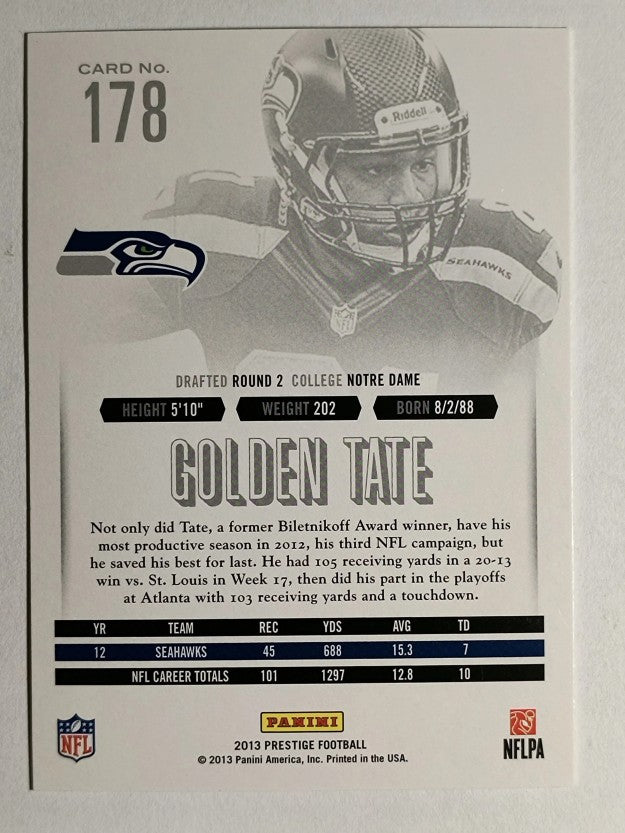 2013 Prestige #178 Golden Tate