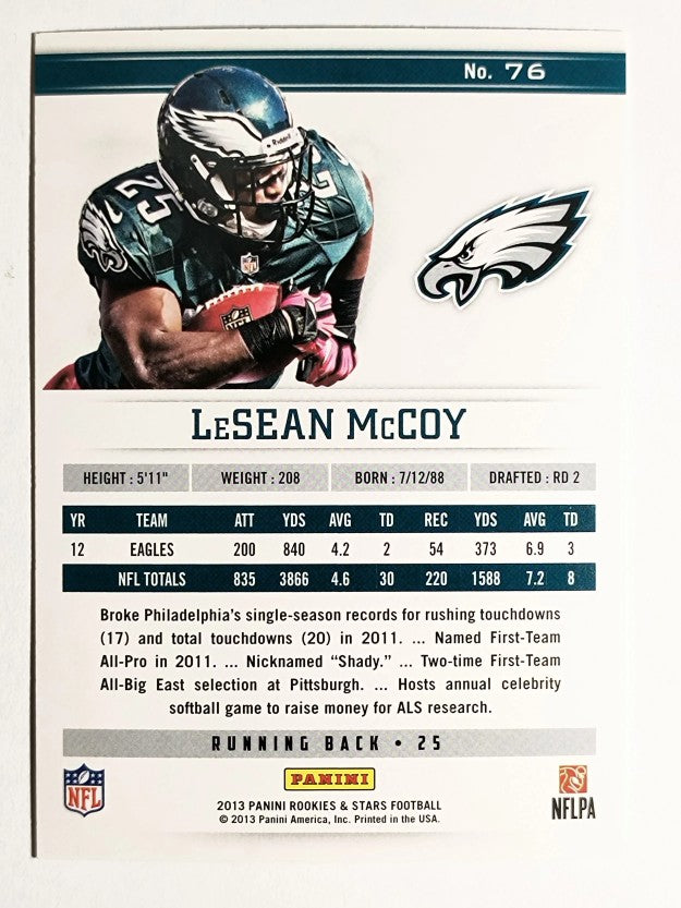 2013 Rookies and Stars Longevity #76 LeSean McCoy