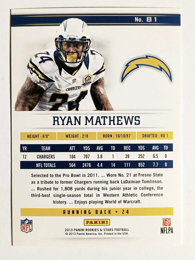 2013 Rookies and Stars Longevity #81 Ryan Mathews