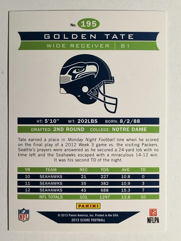 2013 Score #195 Golden Tate