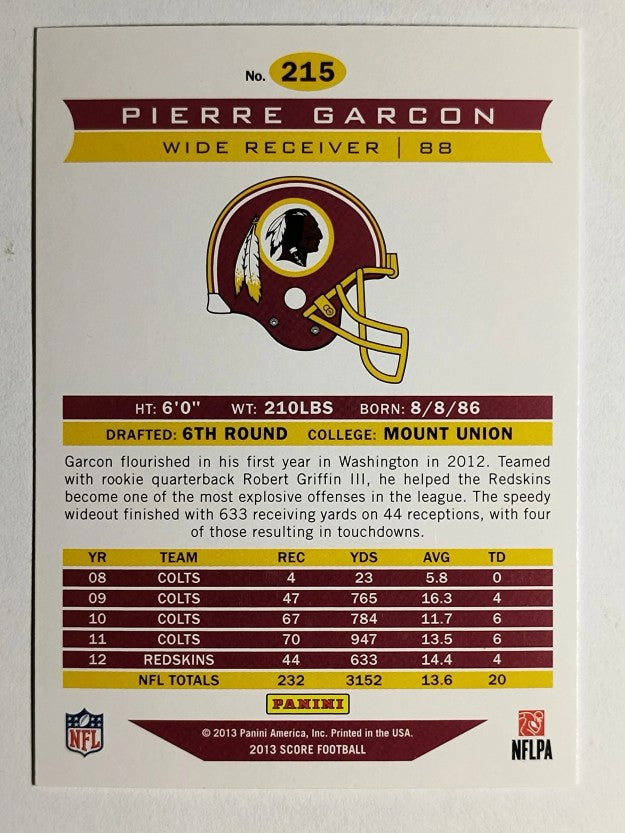 2013 Score #215 Pierre Garcon