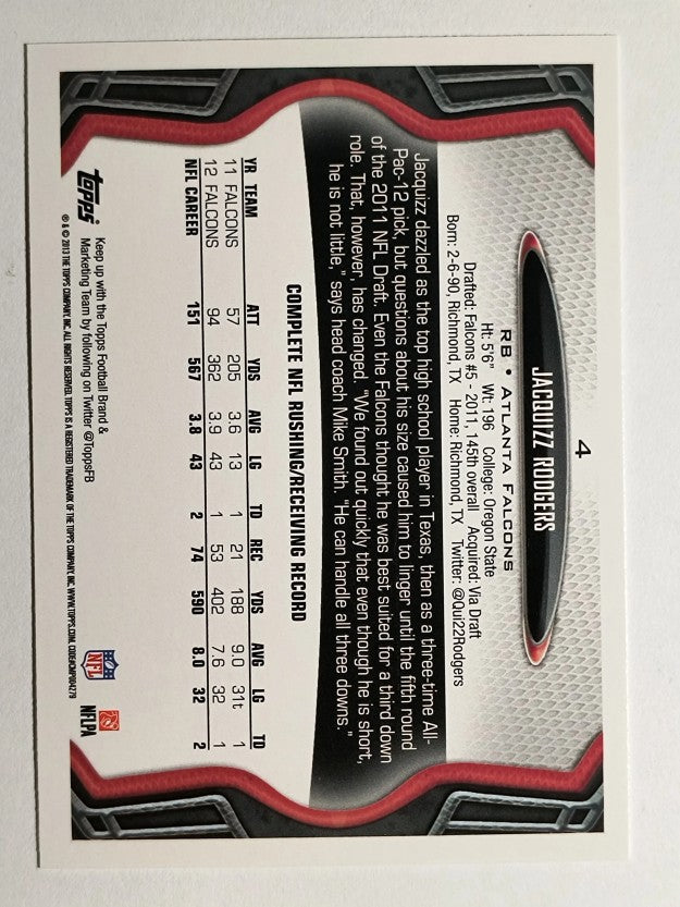 2013 Topps #4 Jacquizz Rodgers