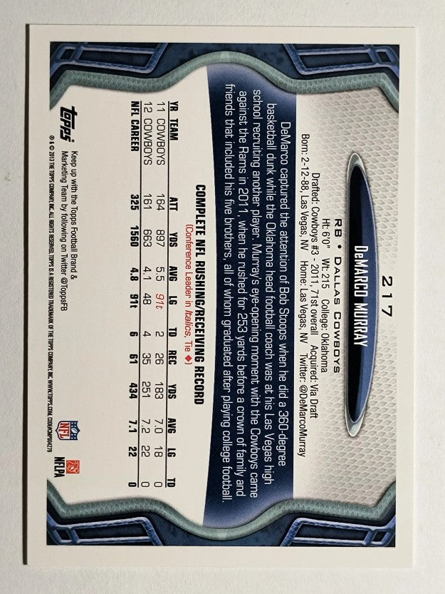 2013 Topps #217 DeMarco Murray