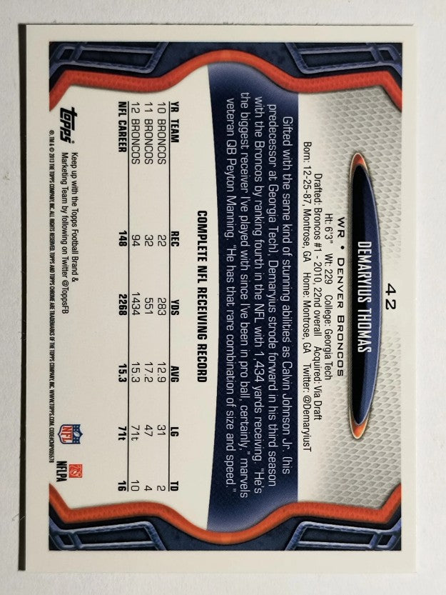 2013 Topps Chrome #42A Demaryius Thomas
