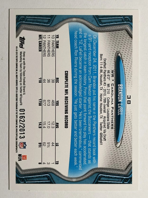 2013 Topps Gold #38 Brandon LaFell