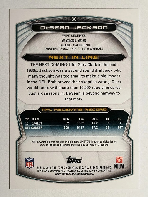 2014 Bowman Purple #V30 DeSean Jackson