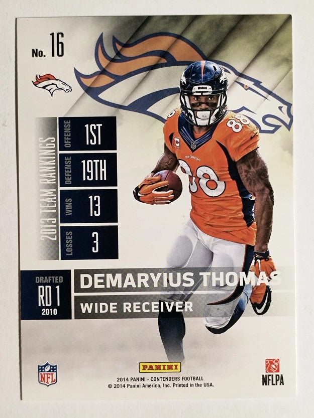 2014 Panini Contenders #16 Demaryius Thomas