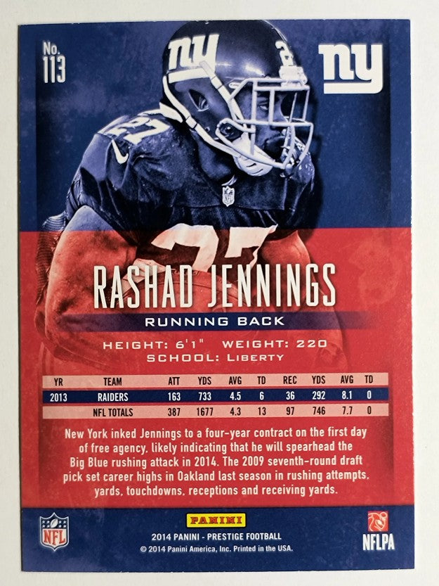 2014 Prestige #113 Rashad Jennings