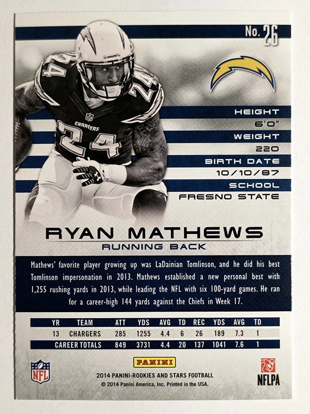 2014 Rookies and Stars #26 Ryan Mathews