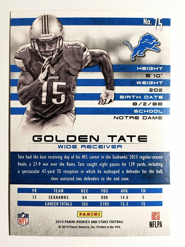 2014 Rookies and Stars Longevity #75 Golden Tate