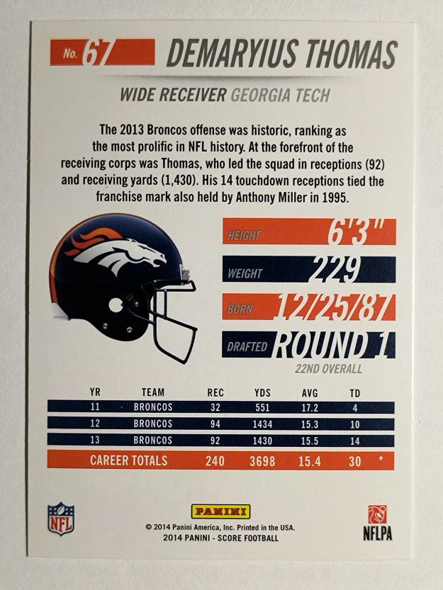2014 Score #67 Demaryius Thomas