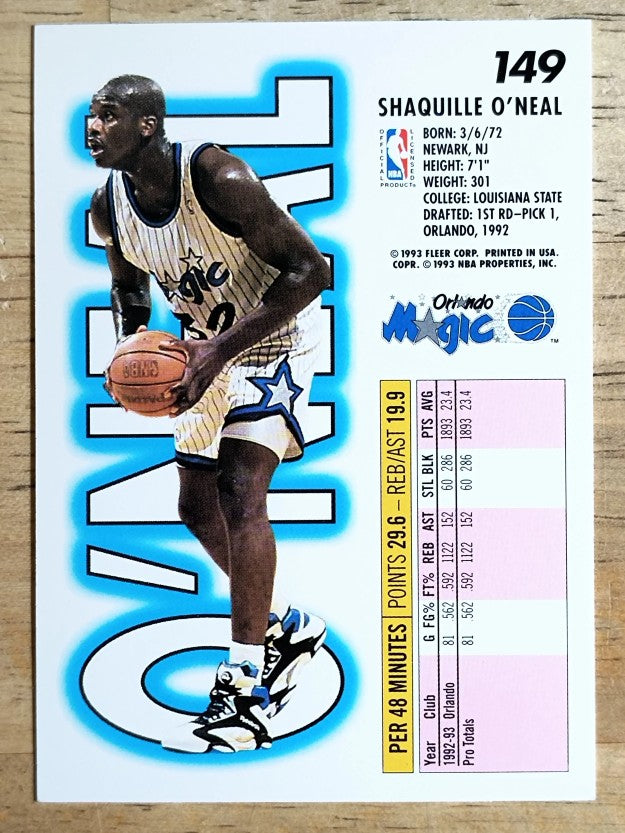 1993-94 Fleer #149 Shaquille O'Neal