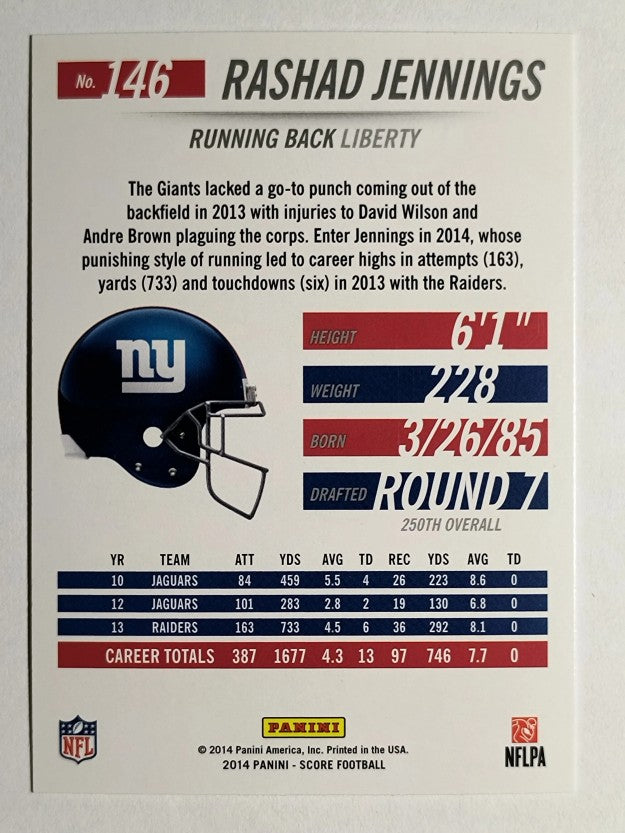 2014 Score #146 Rashad Jennings