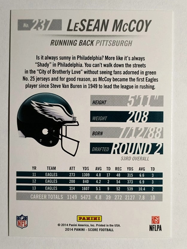 2014 Score #237 LeSean McCoy H100