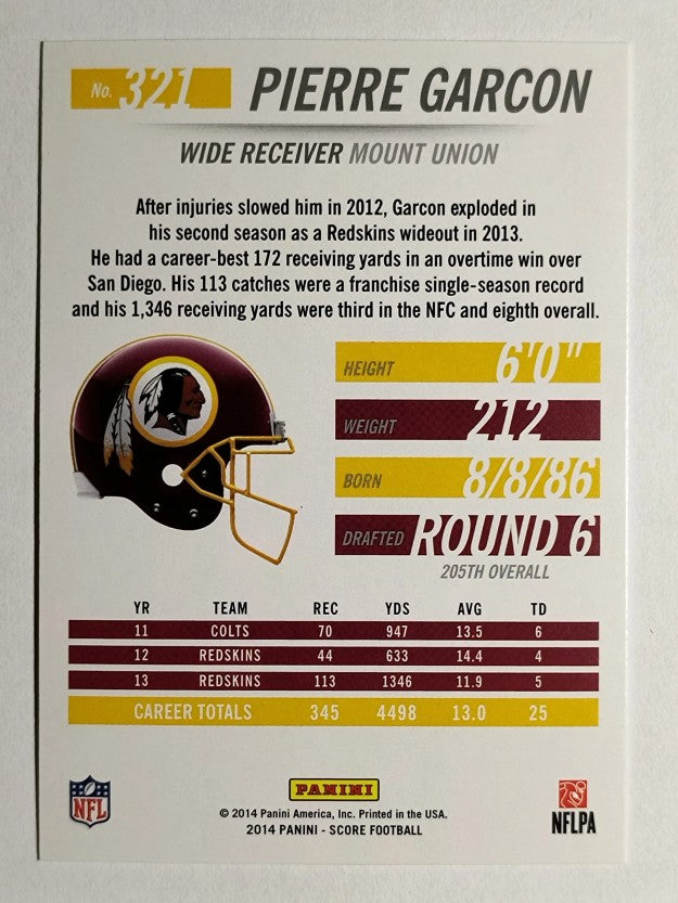 2014 Score #321 Pierre Garcon H100