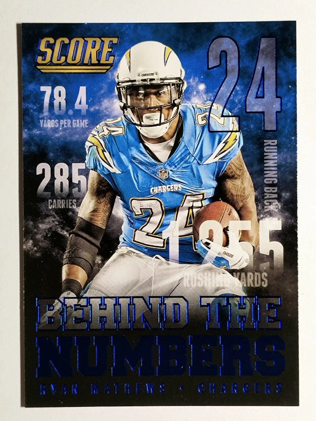 2014 Score Behind The Numbers Blue #BN10 Ryan Mathews