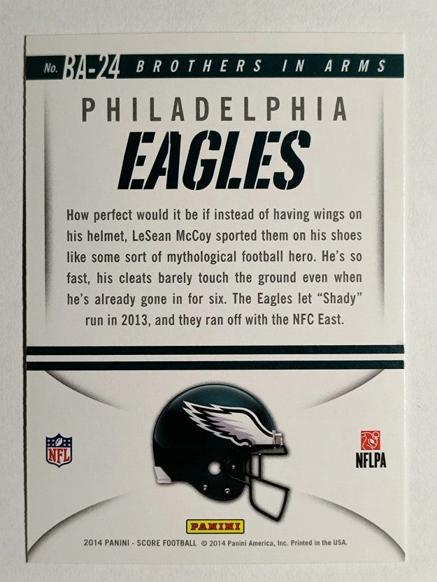 2014 Score Brothers In Arms Blue #BA24 Philadelphia Eagles/LeSean McCoy