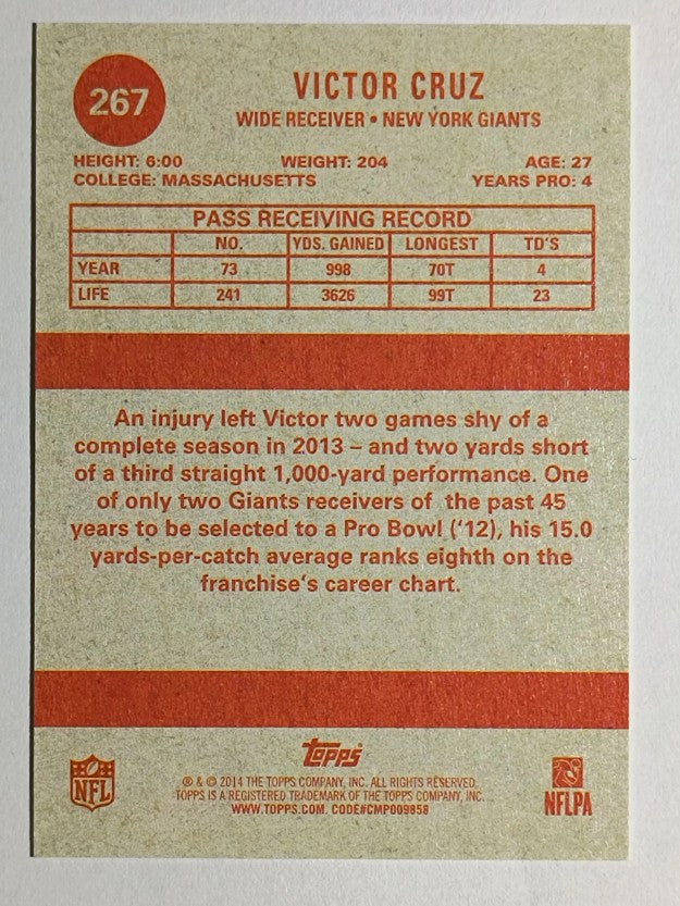 2014 Topps 1963 Mini #267 Victor Cruz