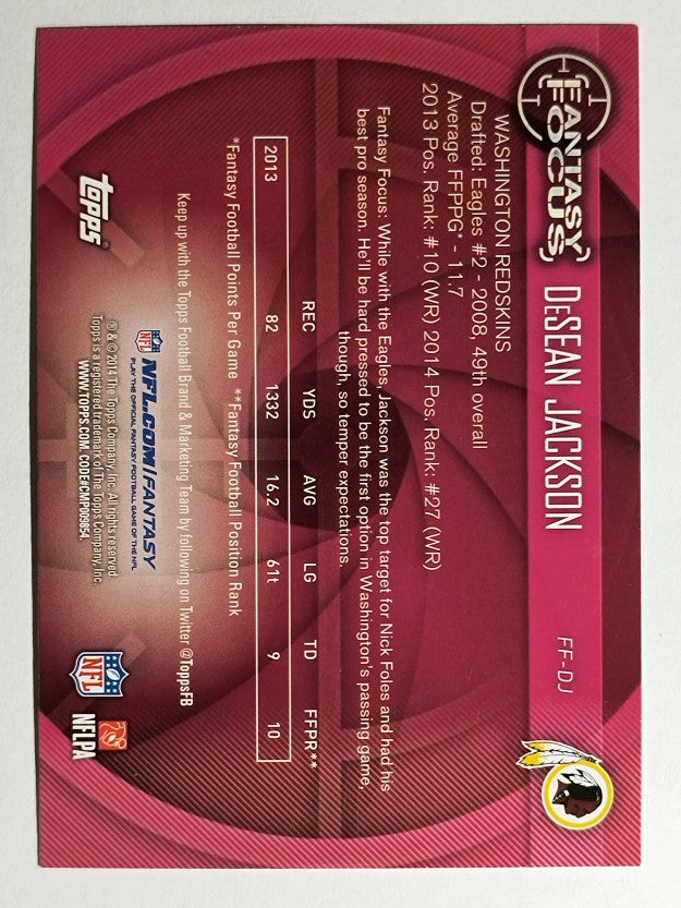 2014 Topps Fantasy Focus #FFDJ DeSean Jackson