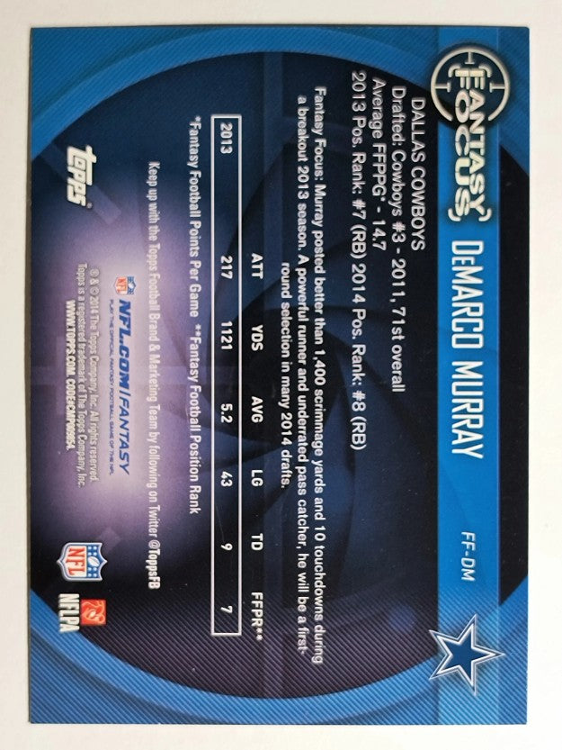 2014 Topps Fantasy Focus #FFDM DeMarco Murray