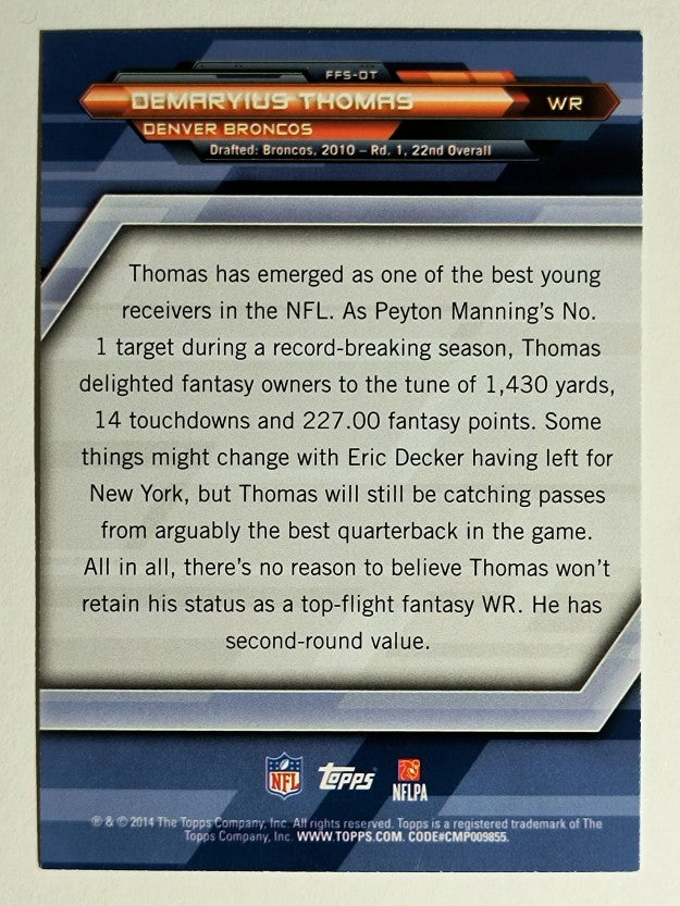 2014 Topps Fantasy Strategies #FFSDT Demaryius Thomas