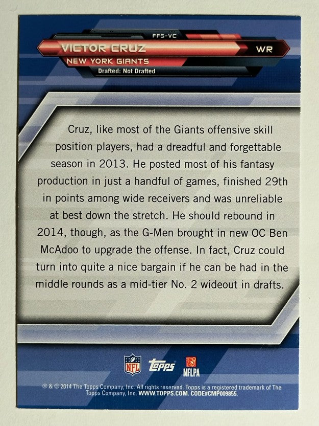 2014 Topps Fantasy Strategies #FFSVC Victor Cruz