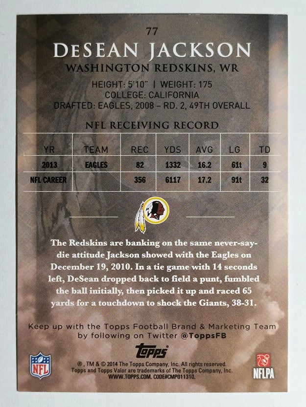 2014 Topps Valor Retail #77 DeSean Jackson