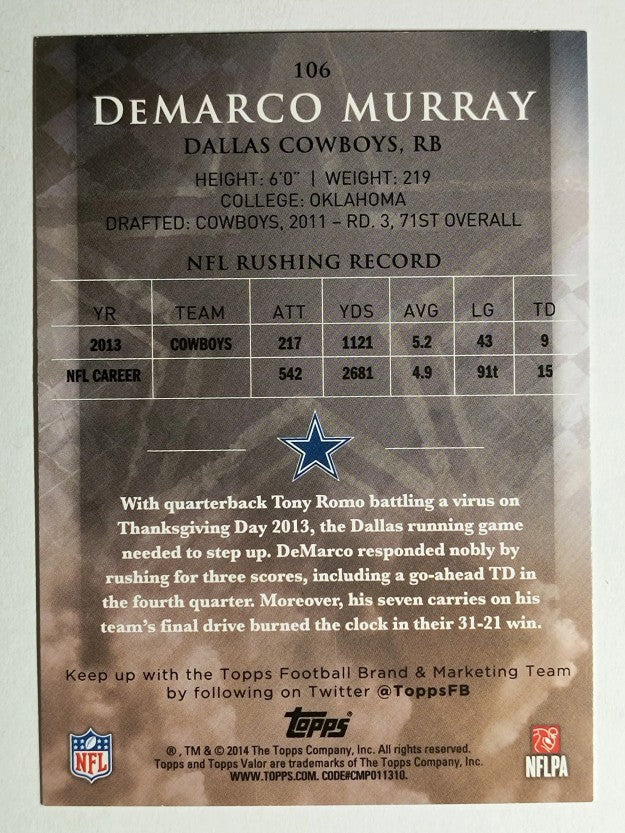2014 Topps Valor Retail #106 DeMarco Murray