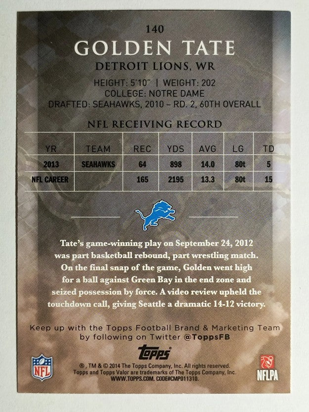 2014 Topps Valor Retail #140 Golden Tate