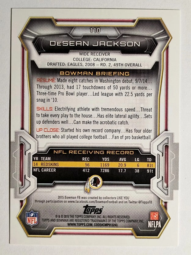 2015 Bowman #V110 DeSean Jackson