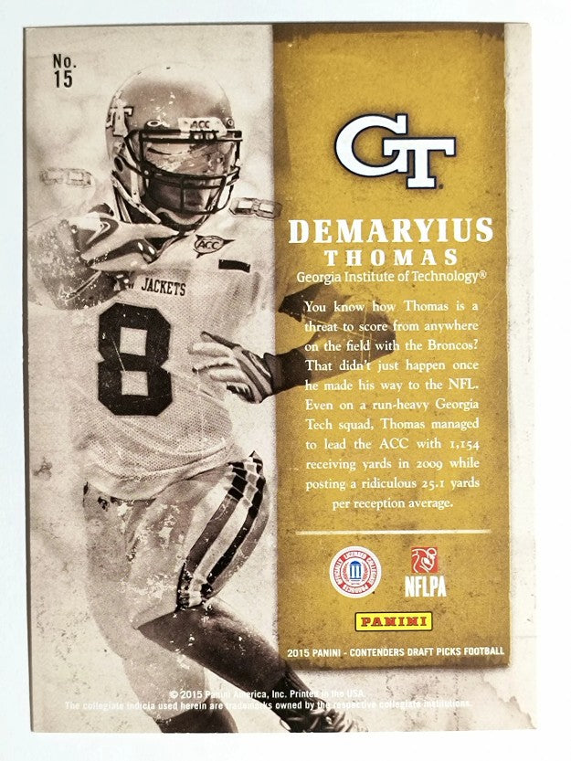 2015 Panini Contenders Draft Picks Old School Colors #15 Demaryius Thomas