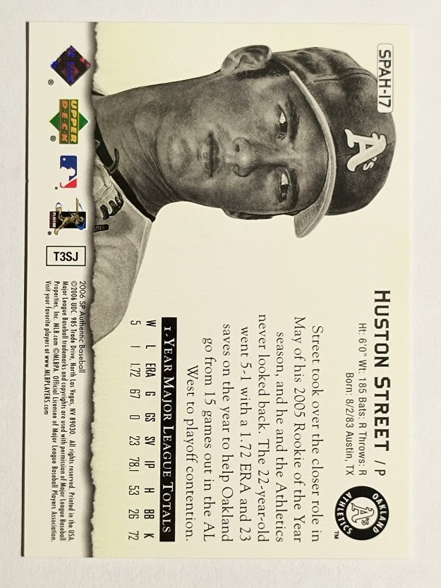 2006 SP Authentic Baseball Heroes #17 Huston Street