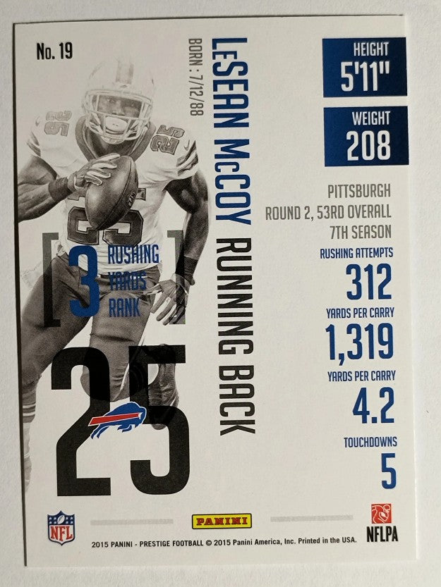 2015 Prestige #19 LeSean McCoy
