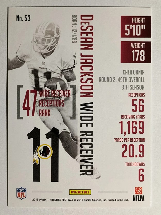 2015 Prestige #53 DeSean Jackson