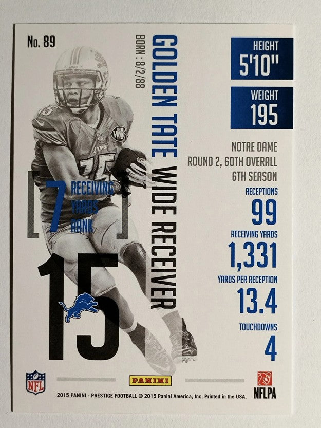 2015 Prestige #89 Golden Tate