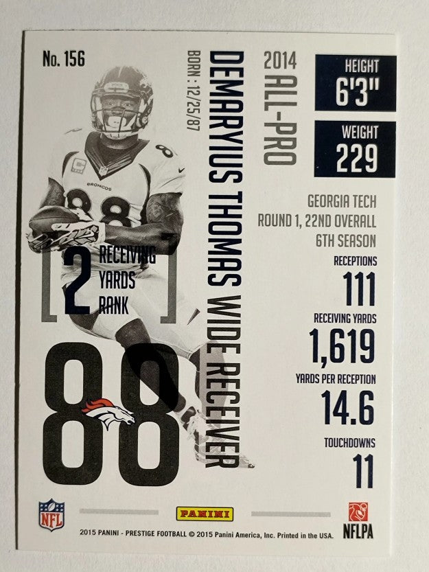 2015 Prestige #156 Demaryius Thomas