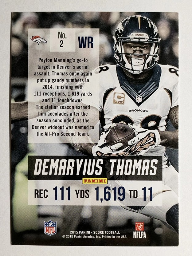 2015 Score All Pro All-American Glossy #2 Demaryius Thomas