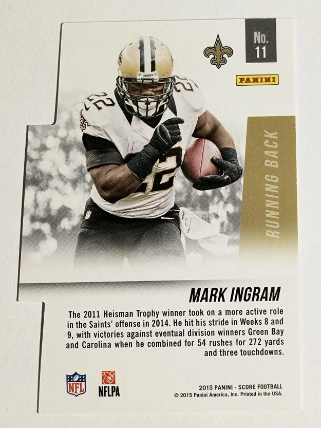 2015 Score Ground Gainers Black Camo #11 Mark Ingram
