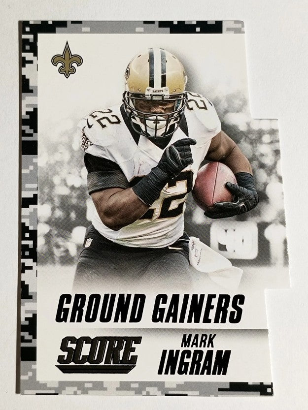 2015 Score Ground Gainers Black Camo #11 Mark Ingram